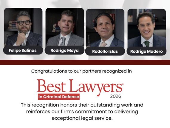 Rodrigo Moya Rosas es reconocido por Best Lawyers en Criminal Defense